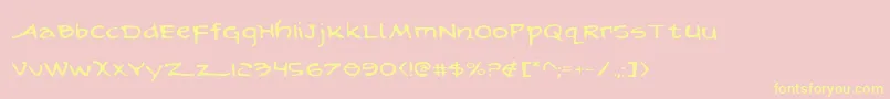 ArilonExpanded Font – Yellow Fonts on Pink Background