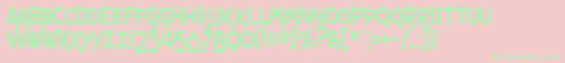 SfEspressoShackCondensed Font – Green Fonts on Pink Background