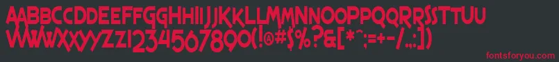 SfEspressoShackCondensed Font – Red Fonts on Black Background