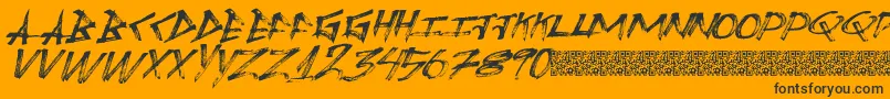 Modernreality Font – Black Fonts on Orange Background