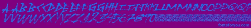 Modernreality Font – Blue Fonts on Purple Background