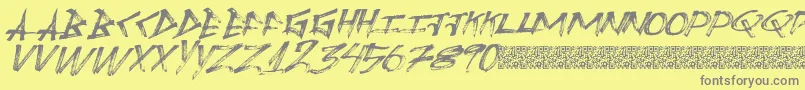 Modernreality Font – Gray Fonts on Yellow Background