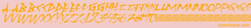 Modernreality Font – Orange Fonts on Pink Background