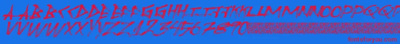 Modernreality Font – Red Fonts on Blue Background