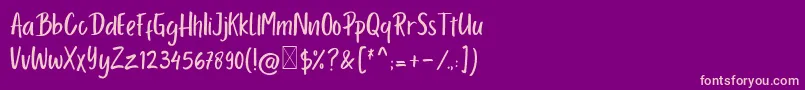 Porcelain Font – Pink Fonts on Purple Background