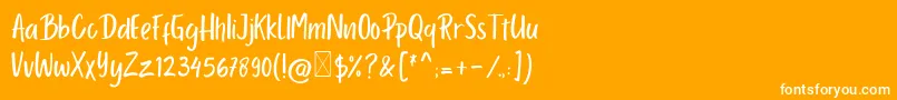 Weitere Informationen zur Porcelain-Schriftart Porcelain-Schriftart – Weiße Schriften auf orangefarbenem Hintergrund