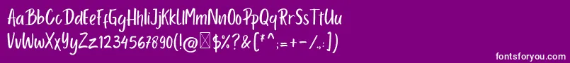 Porcelain Font – White Fonts on Purple Background