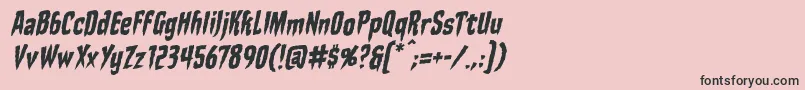 StakethroughtheheartbbItal Font – Black Fonts on Pink Background