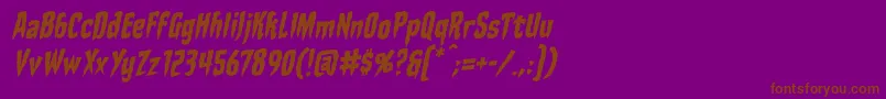 StakethroughtheheartbbItal Font – Brown Fonts on Purple Background