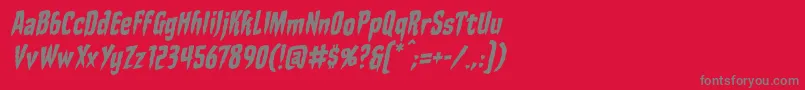 StakethroughtheheartbbItal Font – Gray Fonts on Red Background