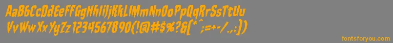 StakethroughtheheartbbItal Font – Orange Fonts on Gray Background