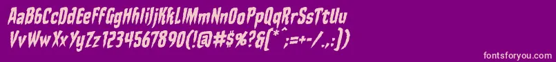 StakethroughtheheartbbItal Font – Pink Fonts on Purple Background