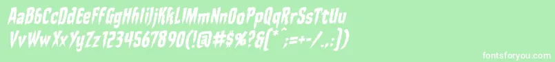 フォントStakethroughtheheartbbItal – 緑の背景に白い文字