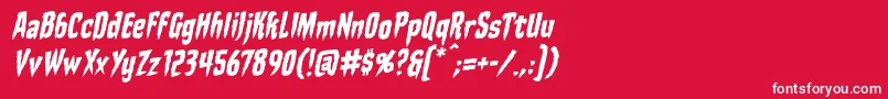 StakethroughtheheartbbItal Font – White Fonts on Red Background
