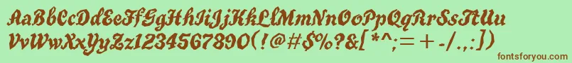 TrueGritItcTt Font – Brown Fonts on Green Background