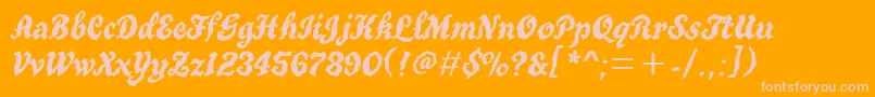 TrueGritItcTt Font – Pink Fonts on Orange Background