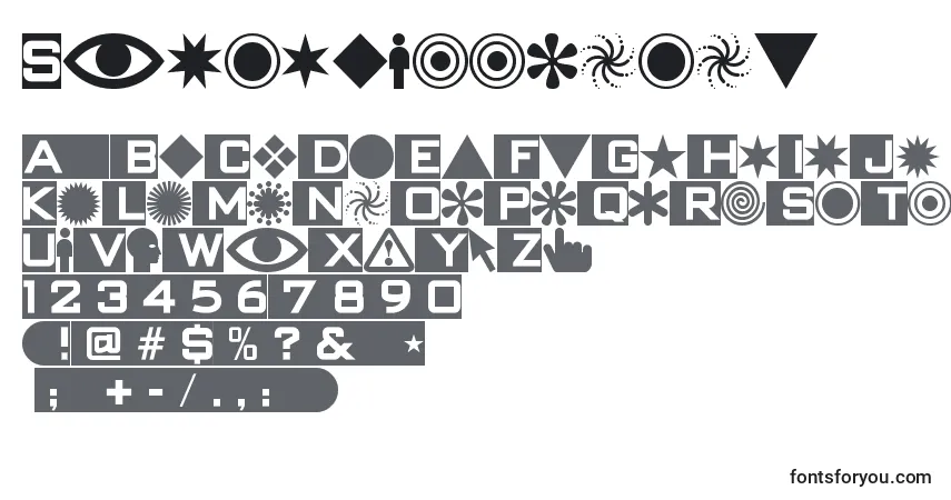 Schriftart Swishbuttonsnf (100642) – Alphabet, Zahlen, spezielle Symbole