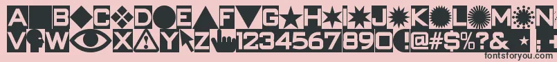 Swishbuttonsnf Font – Black Fonts on Pink Background