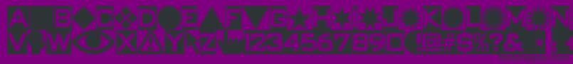 Swishbuttonsnf-fontti – mustat fontit violetilla taustalla