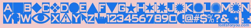 Swishbuttonsnf Font – Blue Fonts on Pink Background