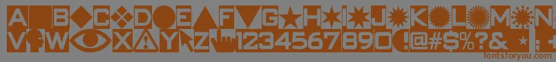 Swishbuttonsnf Font – Brown Fonts on Gray Background