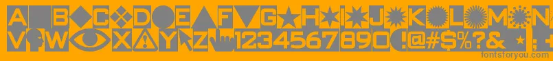 Swishbuttonsnf Font – Gray Fonts on Orange Background