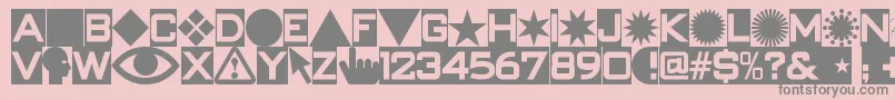 Swishbuttonsnf Font – Gray Fonts on Pink Background