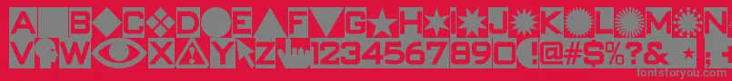 Swishbuttonsnf Font – Gray Fonts on Red Background