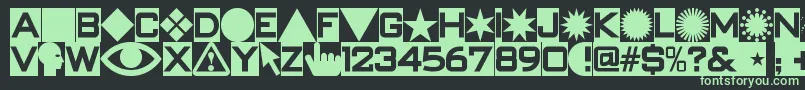 Swishbuttonsnf Font – Green Fonts on Black Background