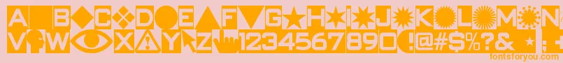 Swishbuttonsnf Font – Orange Fonts on Pink Background