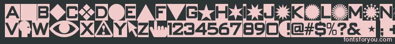 Swishbuttonsnf Font – Pink Fonts on Black Background