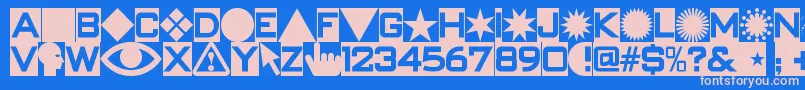 Swishbuttonsnf Font – Pink Fonts on Blue Background