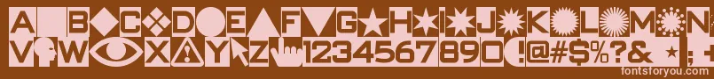 Swishbuttonsnf Font – Pink Fonts on Brown Background