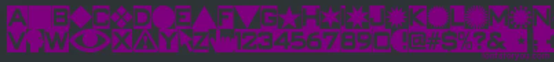 Swishbuttonsnf Font – Purple Fonts on Black Background