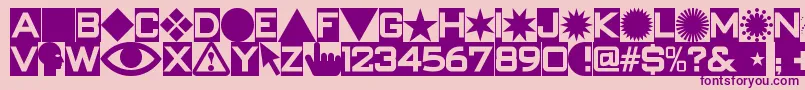 Swishbuttonsnf Font – Purple Fonts on Pink Background