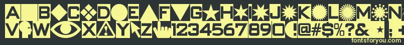 Swishbuttonsnf Font – Yellow Fonts on Black Background
