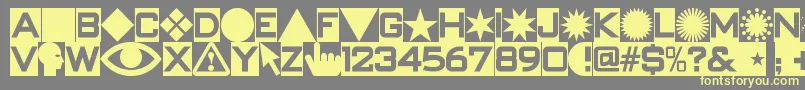 Swishbuttonsnf Font – Yellow Fonts on Gray Background