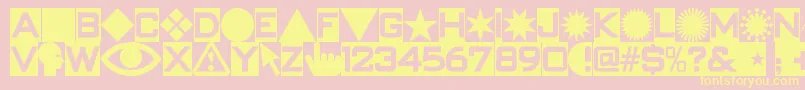 Swishbuttonsnf Font – Yellow Fonts on Pink Background