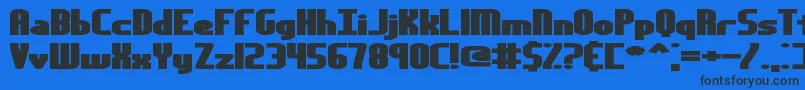 Шрифт Yesterda – чёрные шрифты на синем фоне