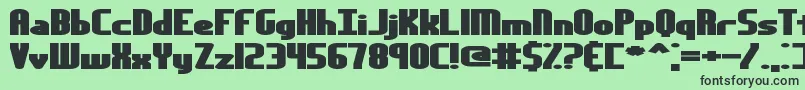 Yesterda-fontti – mustat fontit vihreällä taustalla