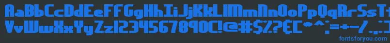 Шрифт Yesterda – синие шрифты на чёрном фоне