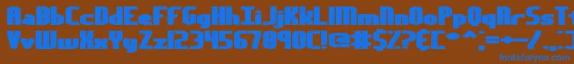 Шрифт Yesterda – синие шрифты на коричневом фоне