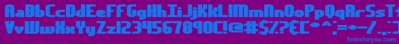 Yesterda-Schriftart – Blaue Schriften auf violettem Hintergrund