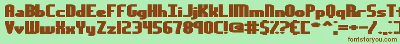 Yesterda Font – Brown Fonts on Green Background