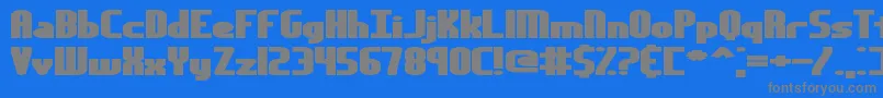 Yesterda Font – Gray Fonts on Blue Background