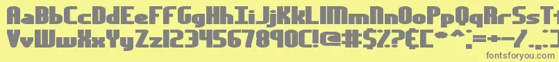 Yesterda Font – Gray Fonts on Yellow Background