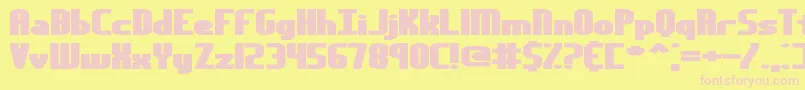 Yesterda Font – Pink Fonts on Yellow Background