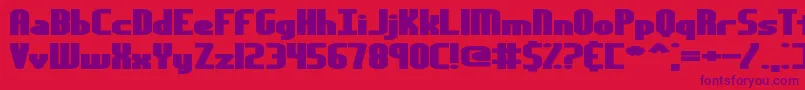 Yesterda Font – Purple Fonts on Red Background