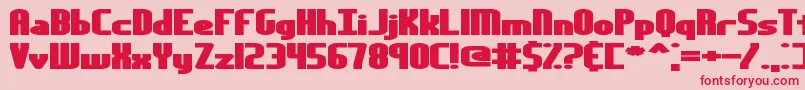 Yesterda Font – Red Fonts on Pink Background