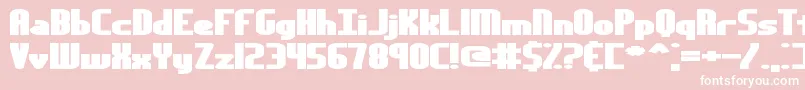 フォントYesterda – ピンクの背景に白い文字